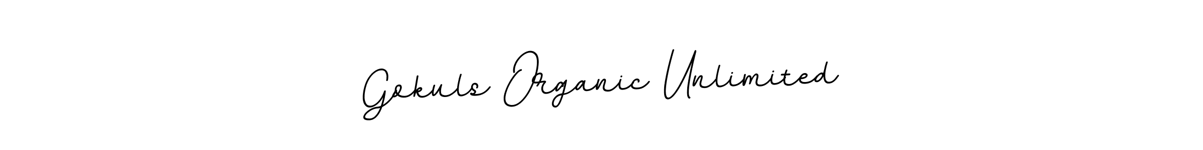 Make a beautiful signature design for name Gokuls Organic Unlimited. With this signature (BallpointsItalic-DORy9) style, you can create a handwritten signature for free. Gokuls Organic Unlimited signature style 11 images and pictures png