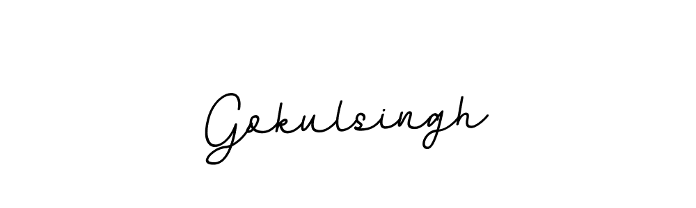 Make a beautiful signature design for name Gokulsingh. With this signature (BallpointsItalic-DORy9) style, you can create a handwritten signature for free. Gokulsingh signature style 11 images and pictures png