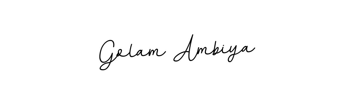 Use a signature maker to create a handwritten signature online. With this signature software, you can design (BallpointsItalic-DORy9) your own signature for name Golam Ambiya. Golam Ambiya signature style 11 images and pictures png