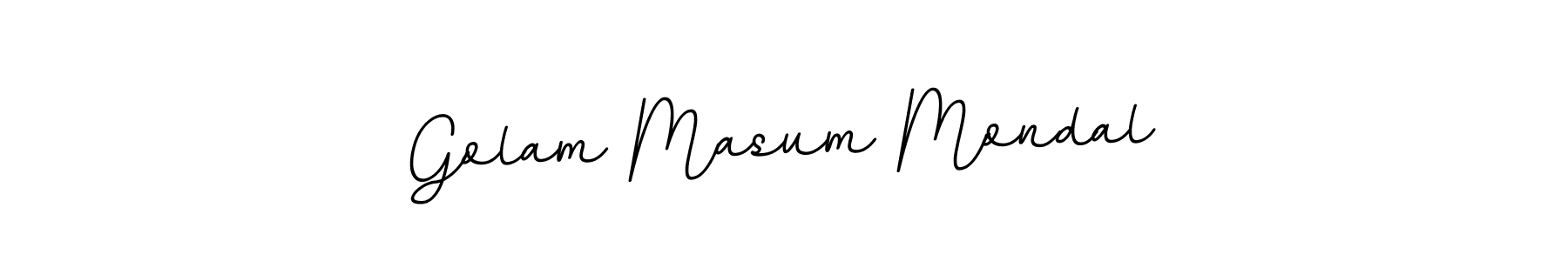 Use a signature maker to create a handwritten signature online. With this signature software, you can design (BallpointsItalic-DORy9) your own signature for name Golam Masum Mondal. Golam Masum Mondal signature style 11 images and pictures png