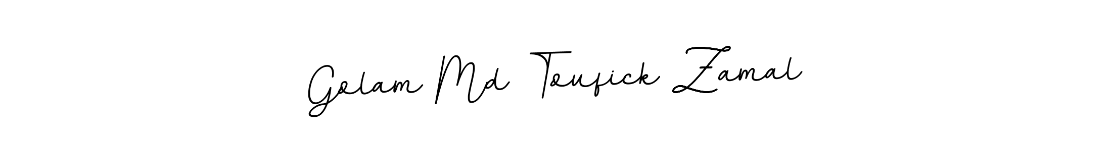 How to make Golam Md Toufick Zamal name signature. Use BallpointsItalic-DORy9 style for creating short signs online. This is the latest handwritten sign. Golam Md Toufick Zamal signature style 11 images and pictures png