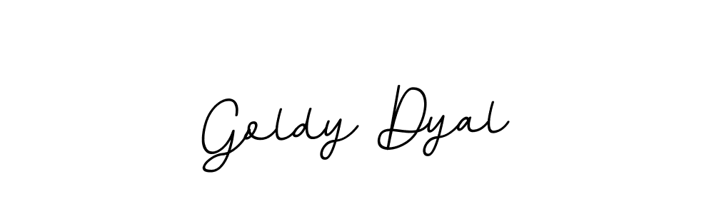 It looks lik you need a new signature style for name Goldy Dyal. Design unique handwritten (BallpointsItalic-DORy9) signature with our free signature maker in just a few clicks. Goldy Dyal signature style 11 images and pictures png