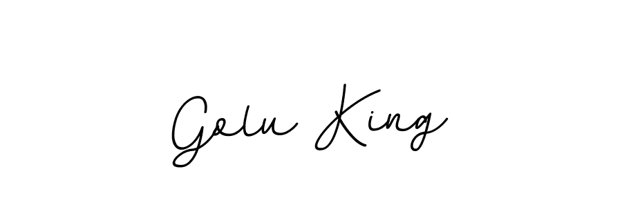 How to make Golu King name signature. Use BallpointsItalic-DORy9 style for creating short signs online. This is the latest handwritten sign. Golu King signature style 11 images and pictures png