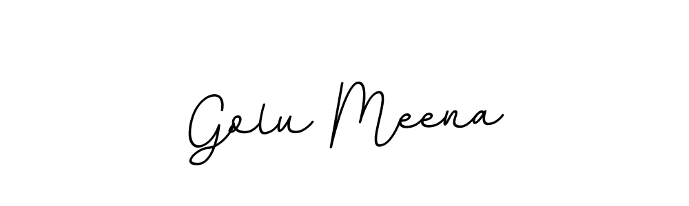 Make a beautiful signature design for name Golu Meena. With this signature (BallpointsItalic-DORy9) style, you can create a handwritten signature for free. Golu Meena signature style 11 images and pictures png