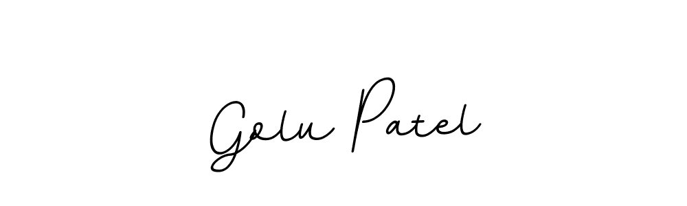 How to make Golu Patel name signature. Use BallpointsItalic-DORy9 style for creating short signs online. This is the latest handwritten sign. Golu Patel signature style 11 images and pictures png