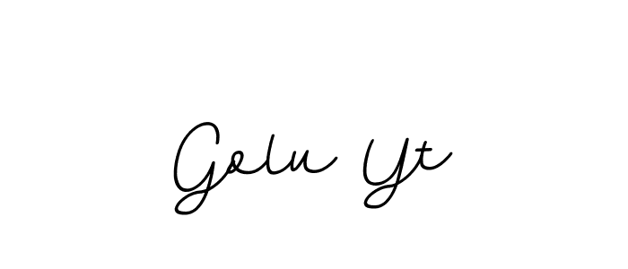 Make a beautiful signature design for name Golu Yt. With this signature (BallpointsItalic-DORy9) style, you can create a handwritten signature for free. Golu Yt signature style 11 images and pictures png