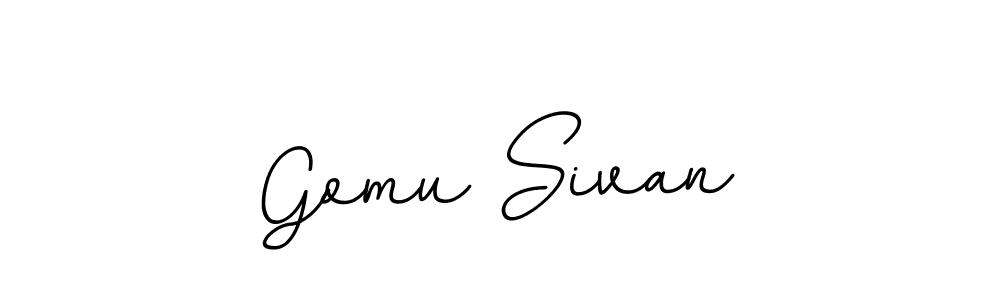 BallpointsItalic-DORy9 is a professional signature style that is perfect for those who want to add a touch of class to their signature. It is also a great choice for those who want to make their signature more unique. Get Gomu Sivan name to fancy signature for free. Gomu Sivan signature style 11 images and pictures png