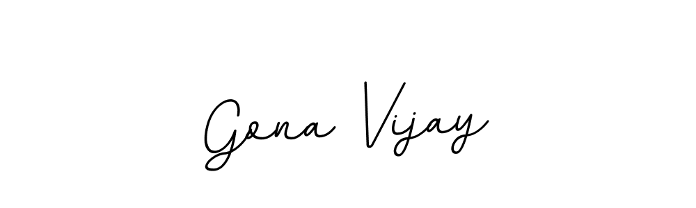 Use a signature maker to create a handwritten signature online. With this signature software, you can design (BallpointsItalic-DORy9) your own signature for name Gona Vijay. Gona Vijay signature style 11 images and pictures png