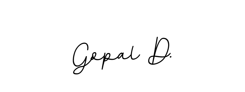 Create a beautiful signature design for name Gopal D.. With this signature (BallpointsItalic-DORy9) fonts, you can make a handwritten signature for free. Gopal D. signature style 11 images and pictures png