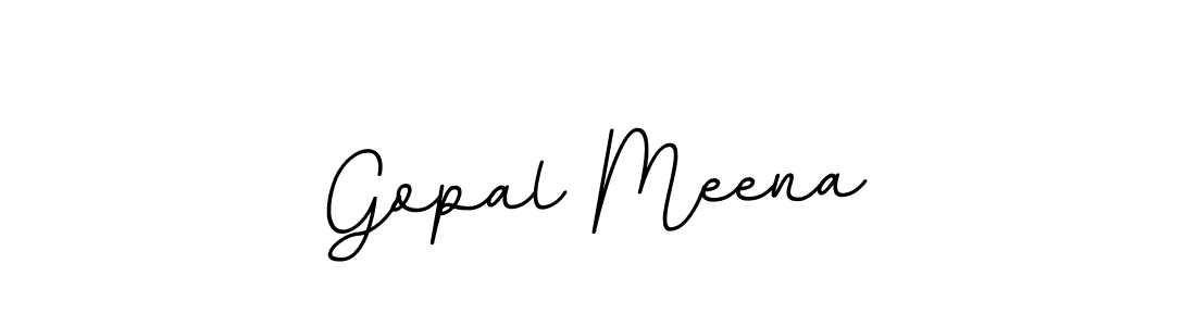 Create a beautiful signature design for name Gopal Meena. With this signature (BallpointsItalic-DORy9) fonts, you can make a handwritten signature for free. Gopal Meena signature style 11 images and pictures png