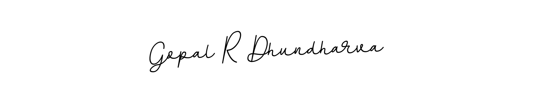 How to make Gopal R Dhundharva name signature. Use BallpointsItalic-DORy9 style for creating short signs online. This is the latest handwritten sign. Gopal R Dhundharva signature style 11 images and pictures png