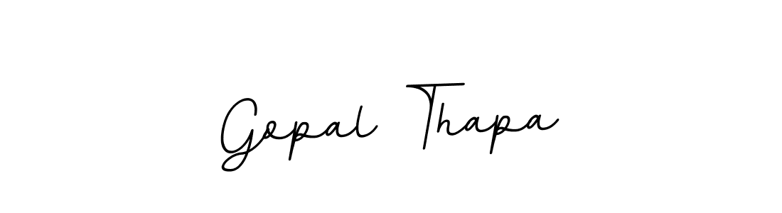 How to make Gopal Thapa name signature. Use BallpointsItalic-DORy9 style for creating short signs online. This is the latest handwritten sign. Gopal Thapa signature style 11 images and pictures png