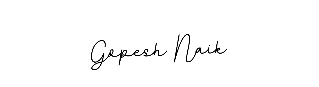 How to make Gopesh Naik name signature. Use BallpointsItalic-DORy9 style for creating short signs online. This is the latest handwritten sign. Gopesh Naik signature style 11 images and pictures png