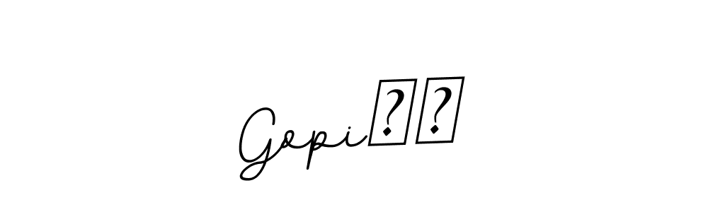 Design your own signature with our free online signature maker. With this signature software, you can create a handwritten (BallpointsItalic-DORy9) signature for name Gopi❤️. Gopi❤️ signature style 11 images and pictures png