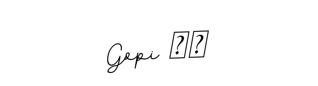 Make a beautiful signature design for name Gopi ❤️. With this signature (BallpointsItalic-DORy9) style, you can create a handwritten signature for free. Gopi ❤️ signature style 11 images and pictures png