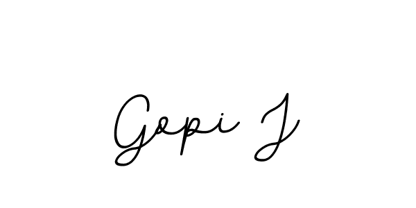 The best way (BallpointsItalic-DORy9) to make a short signature is to pick only two or three words in your name. The name Gopi J include a total of six letters. For converting this name. Gopi J signature style 11 images and pictures png