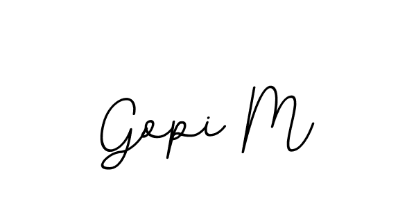 Gopi M stylish signature style. Best Handwritten Sign (BallpointsItalic-DORy9) for my name. Handwritten Signature Collection Ideas for my name Gopi M. Gopi M signature style 11 images and pictures png