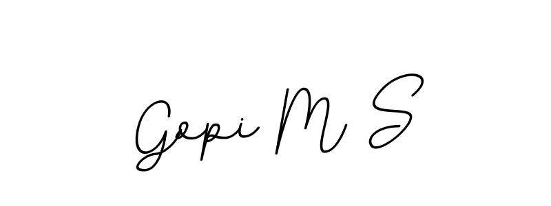 This is the best signature style for the Gopi M S name. Also you like these signature font (BallpointsItalic-DORy9). Mix name signature. Gopi M S signature style 11 images and pictures png