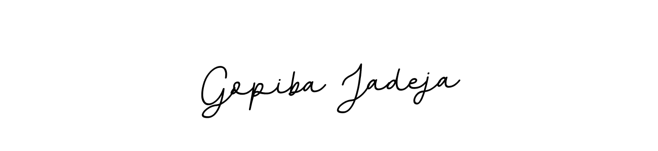 Create a beautiful signature design for name Gopiba Jadeja. With this signature (BallpointsItalic-DORy9) fonts, you can make a handwritten signature for free. Gopiba Jadeja signature style 11 images and pictures png