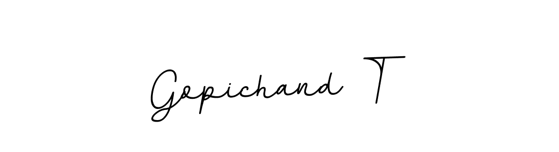 Create a beautiful signature design for name Gopichand T. With this signature (BallpointsItalic-DORy9) fonts, you can make a handwritten signature for free. Gopichand T signature style 11 images and pictures png
