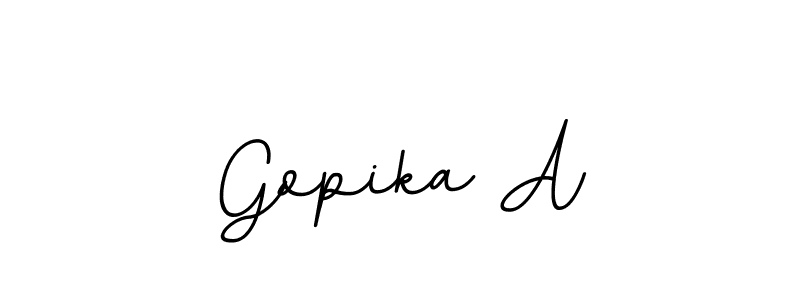 Make a beautiful signature design for name Gopika A. With this signature (BallpointsItalic-DORy9) style, you can create a handwritten signature for free. Gopika A signature style 11 images and pictures png