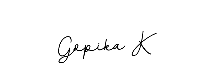 BallpointsItalic-DORy9 is a professional signature style that is perfect for those who want to add a touch of class to their signature. It is also a great choice for those who want to make their signature more unique. Get Gopika K name to fancy signature for free. Gopika K signature style 11 images and pictures png