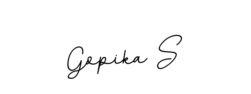 Use a signature maker to create a handwritten signature online. With this signature software, you can design (BallpointsItalic-DORy9) your own signature for name Gopika S. Gopika S signature style 11 images and pictures png