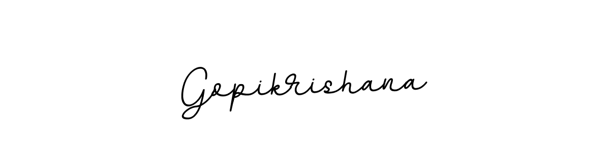 Use a signature maker to create a handwritten signature online. With this signature software, you can design (BallpointsItalic-DORy9) your own signature for name Gopikrishana. Gopikrishana signature style 11 images and pictures png