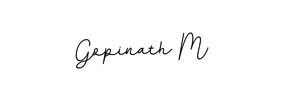 Create a beautiful signature design for name Gopinath M. With this signature (BallpointsItalic-DORy9) fonts, you can make a handwritten signature for free. Gopinath M signature style 11 images and pictures png