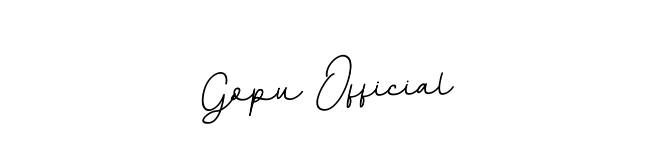 It looks lik you need a new signature style for name Gopu Official. Design unique handwritten (BallpointsItalic-DORy9) signature with our free signature maker in just a few clicks. Gopu Official signature style 11 images and pictures png