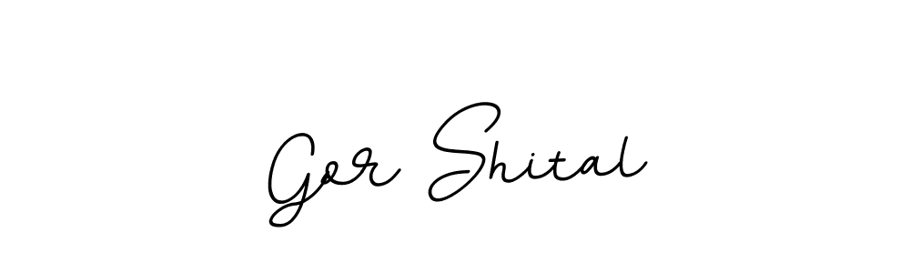 How to make Gor Shital name signature. Use BallpointsItalic-DORy9 style for creating short signs online. This is the latest handwritten sign. Gor Shital signature style 11 images and pictures png