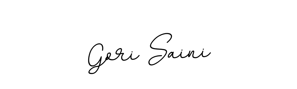 Make a beautiful signature design for name Gori Saini. With this signature (BallpointsItalic-DORy9) style, you can create a handwritten signature for free. Gori Saini signature style 11 images and pictures png