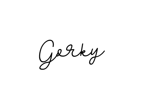 The best way (BallpointsItalic-DORy9) to make a short signature is to pick only two or three words in your name. The name Gorky include a total of six letters. For converting this name. Gorky signature style 11 images and pictures png