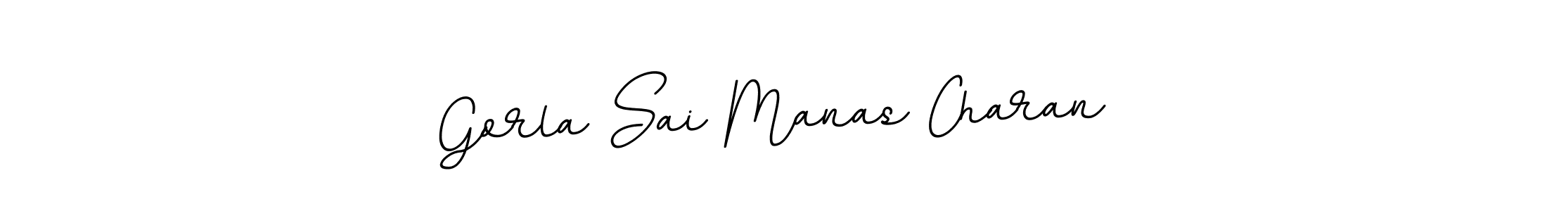 The best way (BallpointsItalic-DORy9) to make a short signature is to pick only two or three words in your name. The name Gorla Sai Manas Charan include a total of six letters. For converting this name. Gorla Sai Manas Charan signature style 11 images and pictures png