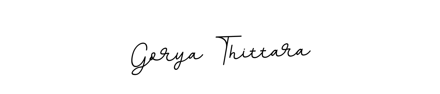 The best way (BallpointsItalic-DORy9) to make a short signature is to pick only two or three words in your name. The name Gorya Thittara include a total of six letters. For converting this name. Gorya Thittara signature style 11 images and pictures png
