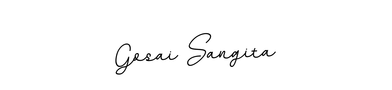 You should practise on your own different ways (BallpointsItalic-DORy9) to write your name (Gosai Sangita) in signature. don't let someone else do it for you. Gosai Sangita signature style 11 images and pictures png