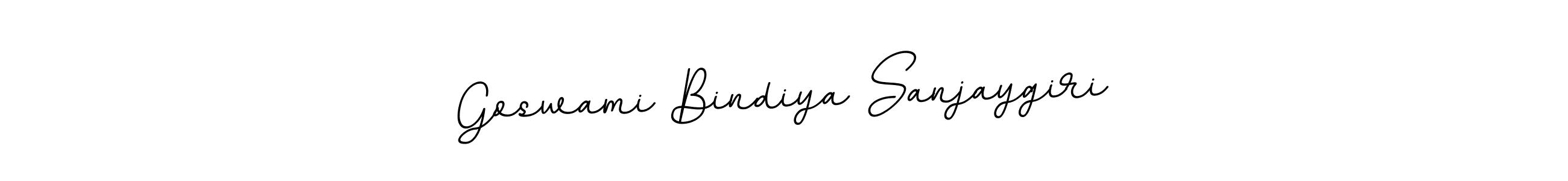 Goswami Bindiya Sanjaygiri stylish signature style. Best Handwritten Sign (BallpointsItalic-DORy9) for my name. Handwritten Signature Collection Ideas for my name Goswami Bindiya Sanjaygiri. Goswami Bindiya Sanjaygiri signature style 11 images and pictures png