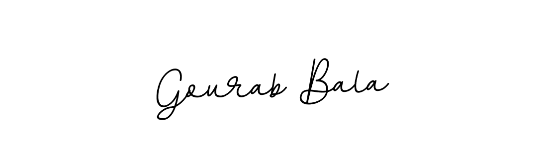 How to make Gourab Bala name signature. Use BallpointsItalic-DORy9 style for creating short signs online. This is the latest handwritten sign. Gourab Bala signature style 11 images and pictures png