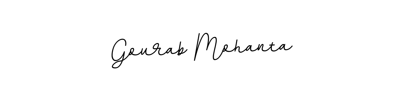 How to make Gourab Mohanta name signature. Use BallpointsItalic-DORy9 style for creating short signs online. This is the latest handwritten sign. Gourab Mohanta signature style 11 images and pictures png