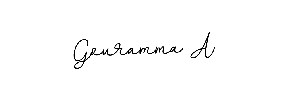Design your own signature with our free online signature maker. With this signature software, you can create a handwritten (BallpointsItalic-DORy9) signature for name Gouramma A. Gouramma A signature style 11 images and pictures png
