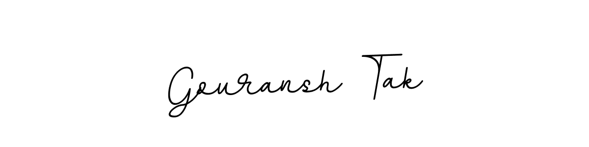 Use a signature maker to create a handwritten signature online. With this signature software, you can design (BallpointsItalic-DORy9) your own signature for name Gouransh Tak. Gouransh Tak signature style 11 images and pictures png