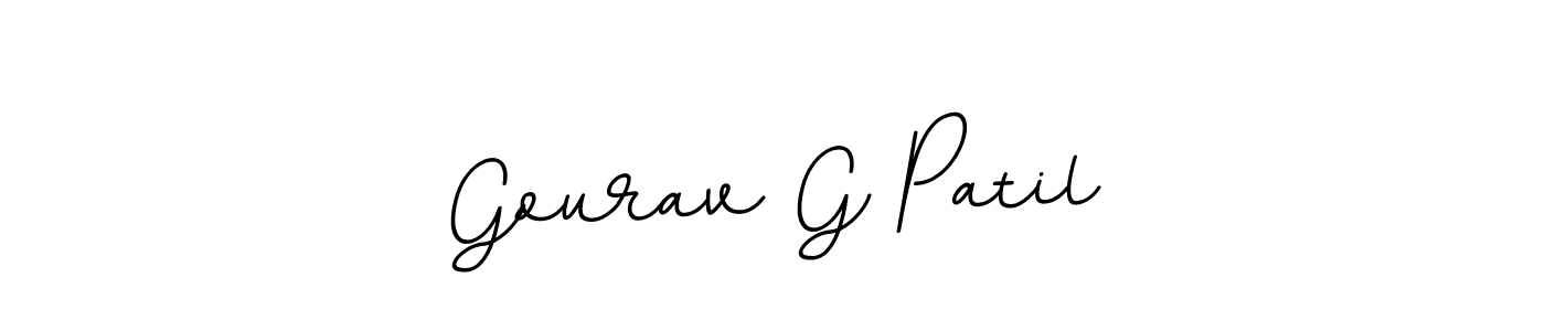 Make a beautiful signature design for name Gourav G Patil. With this signature (BallpointsItalic-DORy9) style, you can create a handwritten signature for free. Gourav G Patil signature style 11 images and pictures png