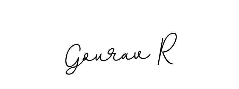 The best way (BallpointsItalic-DORy9) to make a short signature is to pick only two or three words in your name. The name Gourav R include a total of six letters. For converting this name. Gourav R signature style 11 images and pictures png