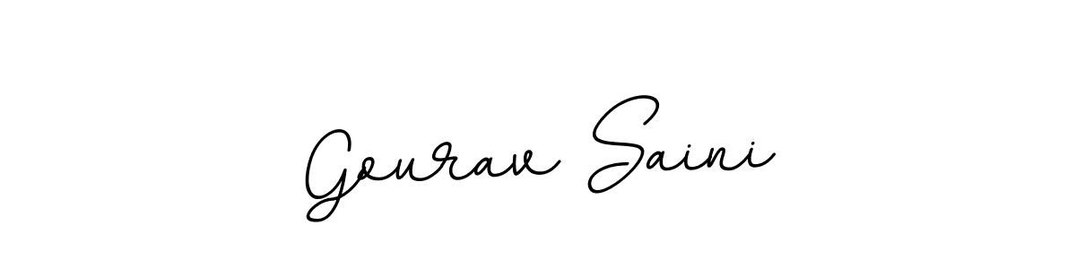 Use a signature maker to create a handwritten signature online. With this signature software, you can design (BallpointsItalic-DORy9) your own signature for name Gourav Saini. Gourav Saini signature style 11 images and pictures png