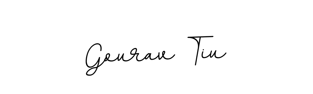 Use a signature maker to create a handwritten signature online. With this signature software, you can design (BallpointsItalic-DORy9) your own signature for name Gourav Tiu. Gourav Tiu signature style 11 images and pictures png