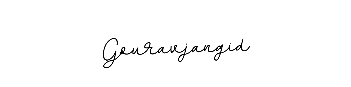 How to make Gouravjangid name signature. Use BallpointsItalic-DORy9 style for creating short signs online. This is the latest handwritten sign. Gouravjangid signature style 11 images and pictures png