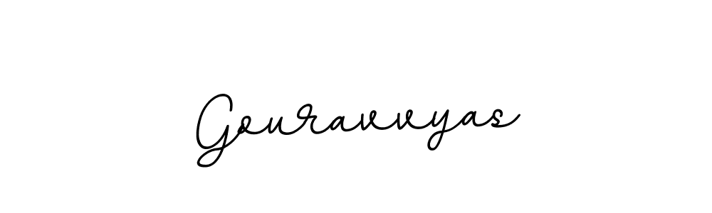 Create a beautiful signature design for name Gouravvyas. With this signature (BallpointsItalic-DORy9) fonts, you can make a handwritten signature for free. Gouravvyas signature style 11 images and pictures png