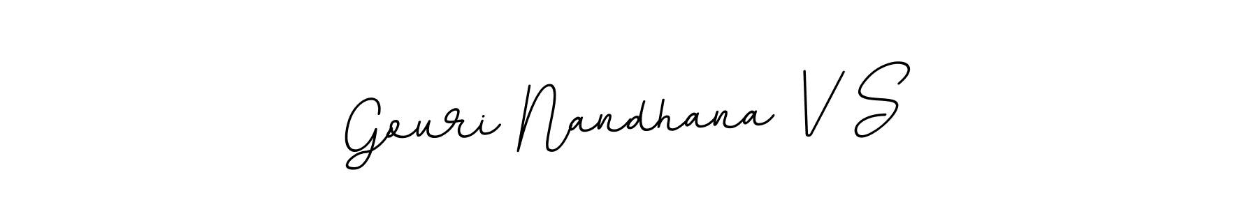 It looks lik you need a new signature style for name Gouri Nandhana V S. Design unique handwritten (BallpointsItalic-DORy9) signature with our free signature maker in just a few clicks. Gouri Nandhana V S signature style 11 images and pictures png