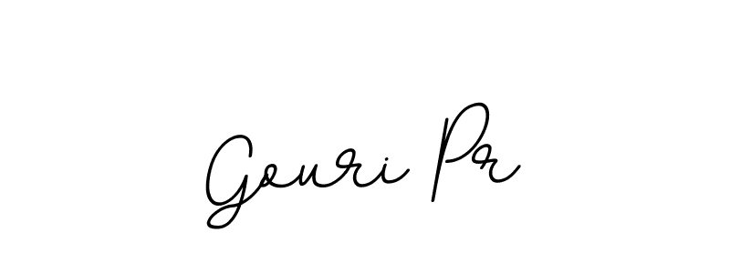 This is the best signature style for the Gouri Pr name. Also you like these signature font (BallpointsItalic-DORy9). Mix name signature. Gouri Pr signature style 11 images and pictures png