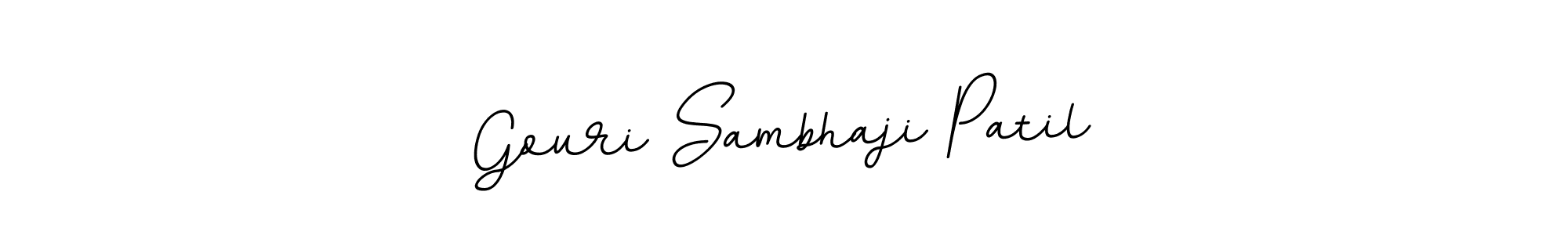 Create a beautiful signature design for name Gouri Sambhaji Patil. With this signature (BallpointsItalic-DORy9) fonts, you can make a handwritten signature for free. Gouri Sambhaji Patil signature style 11 images and pictures png
